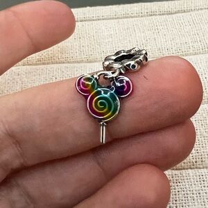 PANDORA 2024 Disney Parks Exclusive Mickey Mouse Rainbow Lollipop Dangle Charm